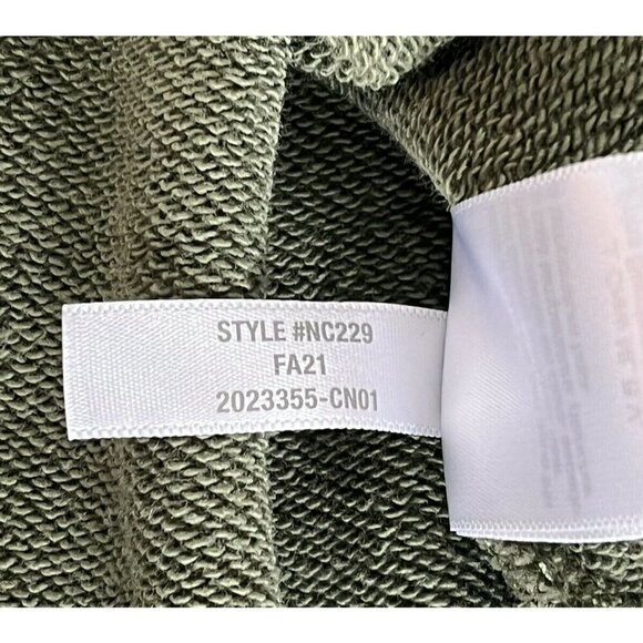 MADEWELL (Re)sourced Cotton V Neck Green Sweatshirt - Picture 6 of 8